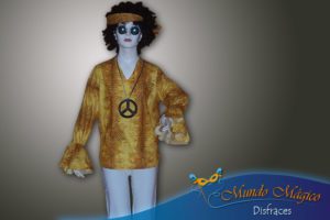 Hippie Amarilla con pantalón blanco