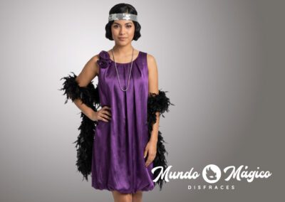 PC.CH.344 Charlestón satín color lila TS M