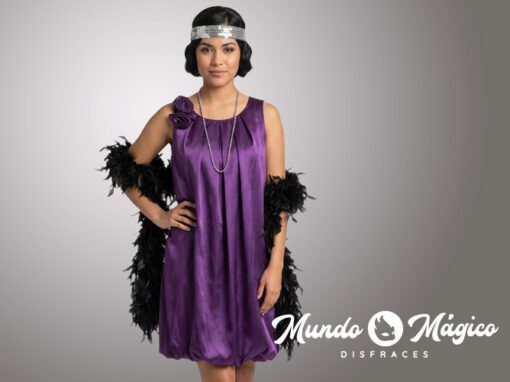 PC.CH.344 Charlestón satín color lila TS M
