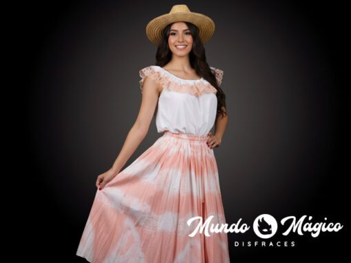 EC.27 Montuvia Falda Durazno TS M L