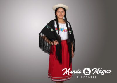 EC.CU.189 Cuencana falda roja T10 12 S M