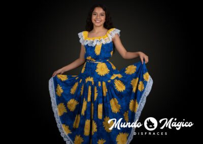 EC.E.181 Esmeraldas azul con flores amarillas T12