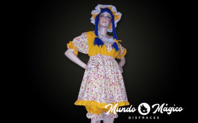 Muñeca amarilla con flores