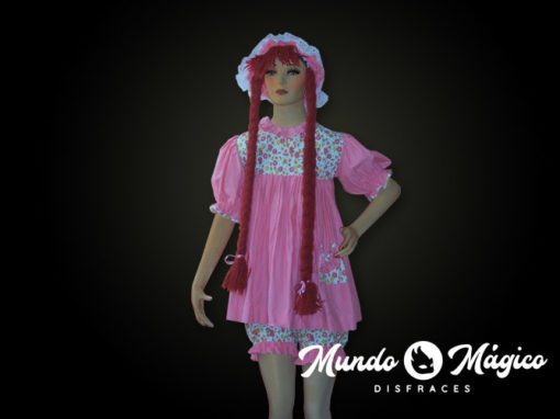 Muñeca rosada blusa de flores