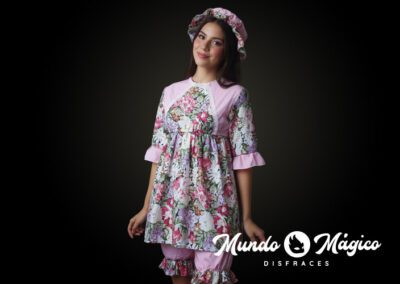 MU.10 Muñeca Rosada y Flores TS M
