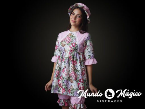 MU.10 Muñeca Rosada y Flores TS M
