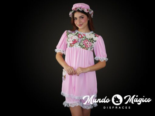 MU.11 Muñeca rosada con flores T10 – S