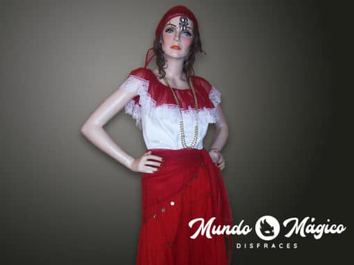 Gitana roja con blanco