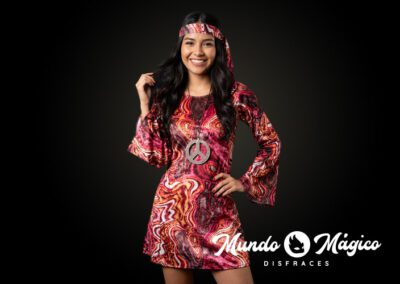 PC.HIM.185 Hippie Mujer Vestido de Colores TS M