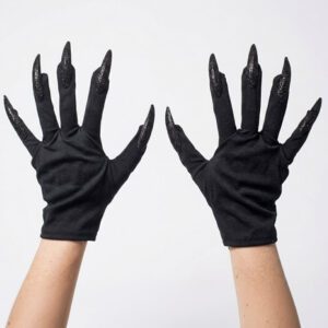 guantes uñas negras