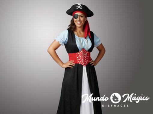 PC.PA.163 Pirata Mujer Falda Larga TS M L