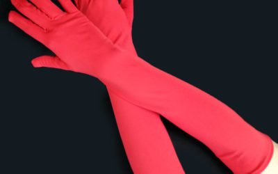 Guantes rojos largos