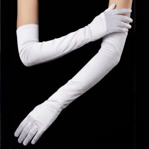 Guantes blancos largos