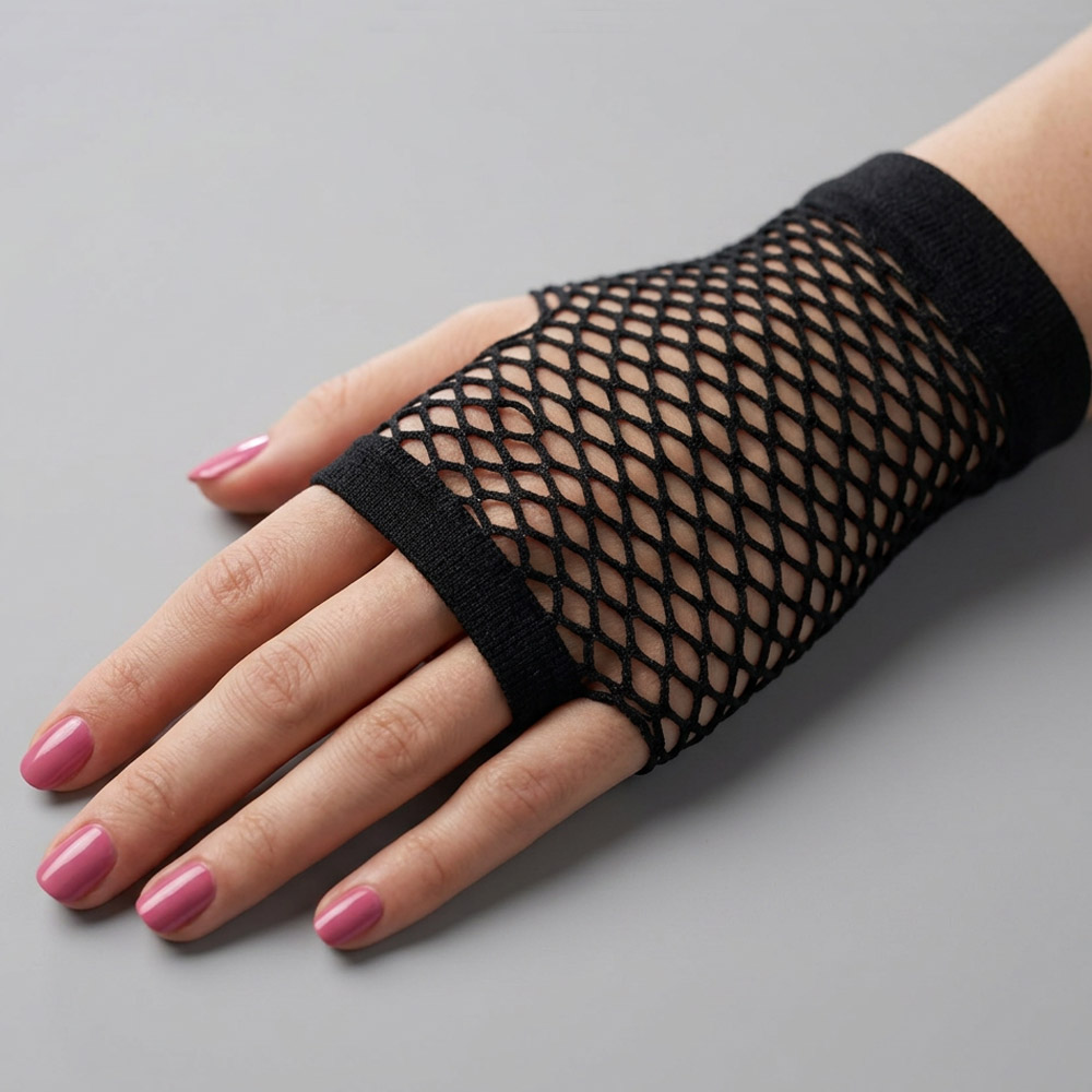 guantes negro en red