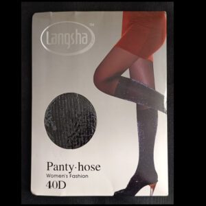 Medias negras brillantes que emulan botas