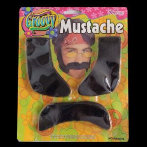 Set bigote y patillas de hippie