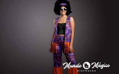 Hippie mujer pantalón naranja