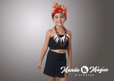 EC.O.113 Oriente mujer plumas rojas tomate T4 6