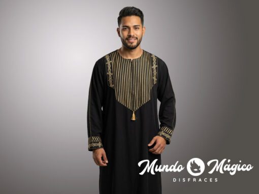 PS.A.154 Arabe tunica negra hombre TL XL
