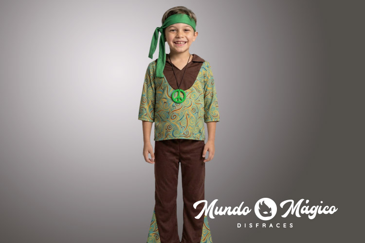 PC.H.385 Hippie niño café y verde T8