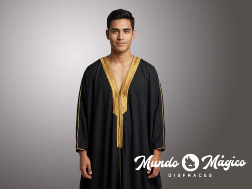 PS.A.153 Árabe túnica negra hombre TL XL PS.A.153 Árabe túnica negra hombre TL XL