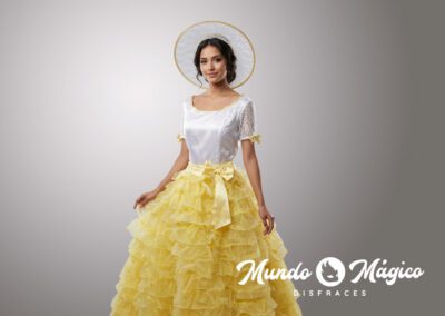 PC.DA.428 Dama Antigua Amarilla Encaje TM L